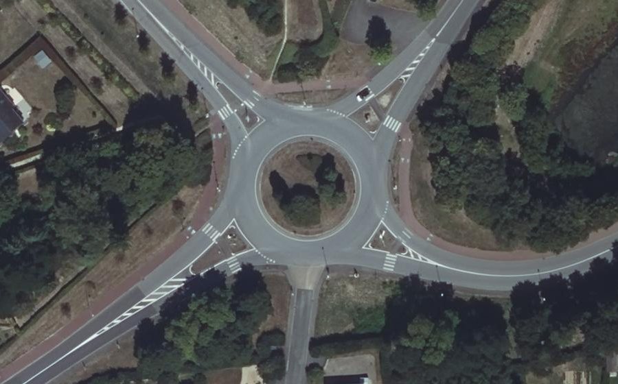 Vue aérienne du Rond-Point Vauvert