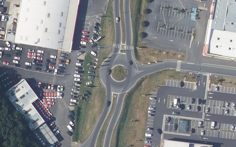 Vue aérienne du Rond-Point de Pila