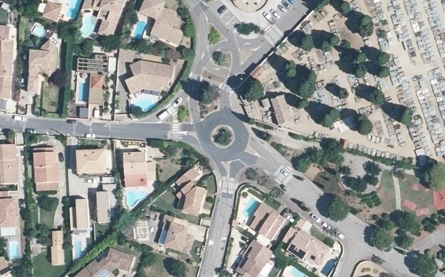 Vue aérienne du Rond-Point des Anciens Combattants
