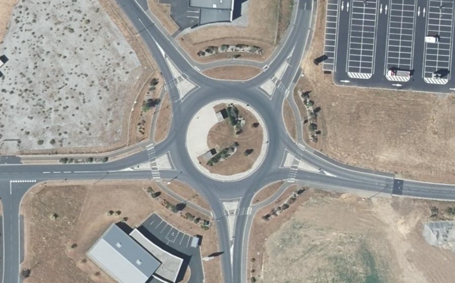 Vue aérienne du Roud-Point Jeau Girou
