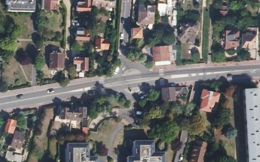 Vue aérienne du Rond-Point du Tir