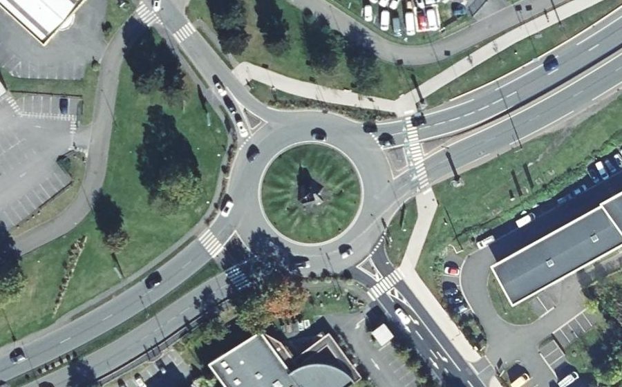 Vue aérienne du Rond-Point Sainte-Barbe