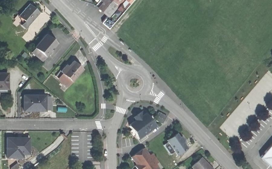 Vue aérienne du Place de Heussern