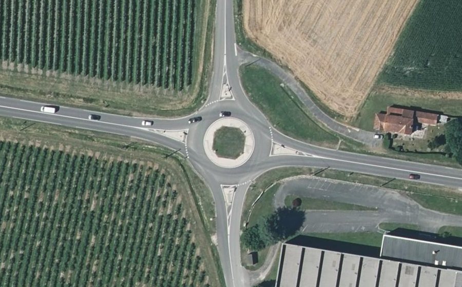 Vue aérienne du Route de Barbezieux