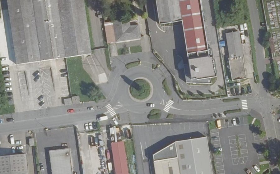 Vue aérienne du Rue de l'Industrie