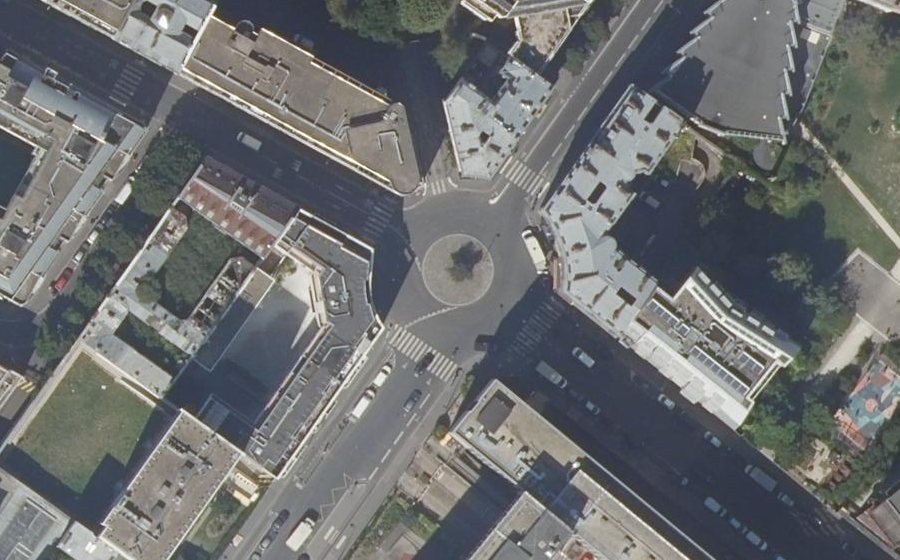 Vue aérienne de la Place du Maroc