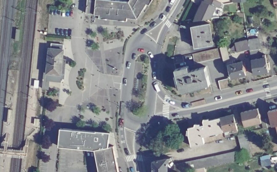 Vue aérienne de la Place de la Gare