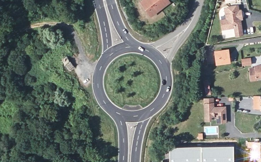 Vue aérienne du Giratoire de Hérauritz