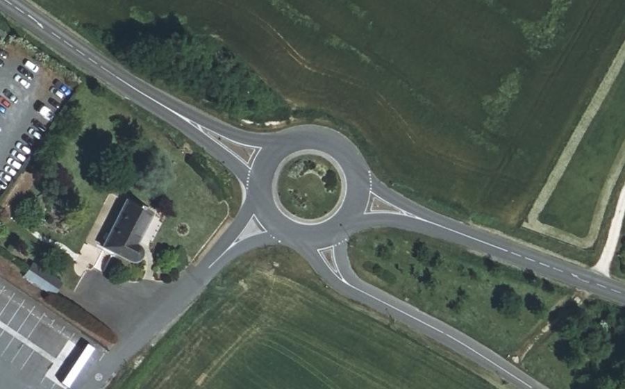 Vue aérienne du Giratoire des Pelouses