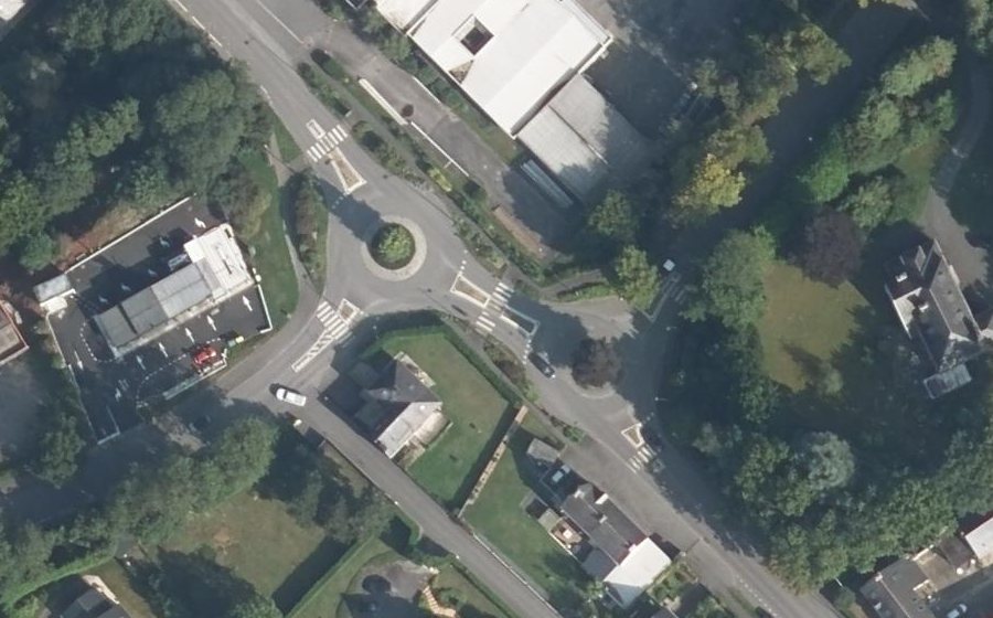 Vue aérienne du Ronds-points de Kerantre