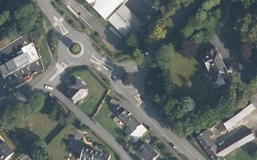 Vue aérienne du Ronds-points de Kerantre
