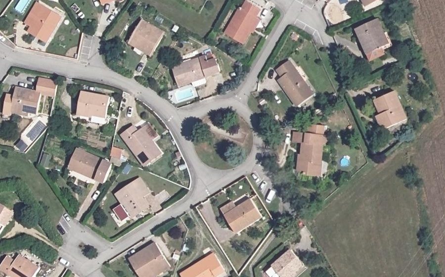 Vue aérienne du Allée de Quintieux