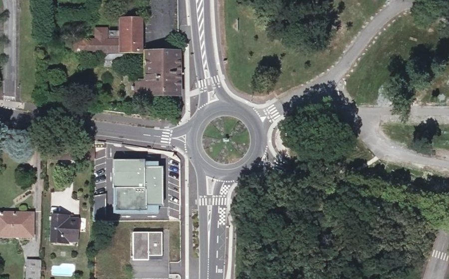 Vue aérienne du Rond-Point de l'hippodrome