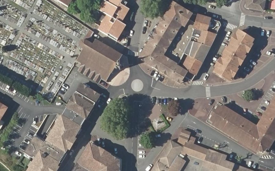 Vue aérienne du Place du Chanoine Patry