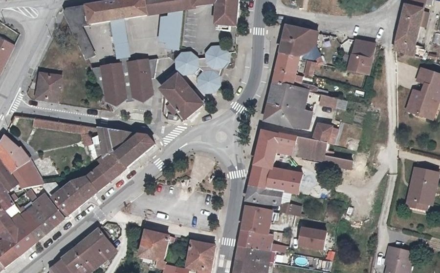 Vue aérienne du Place Louis Jourdan