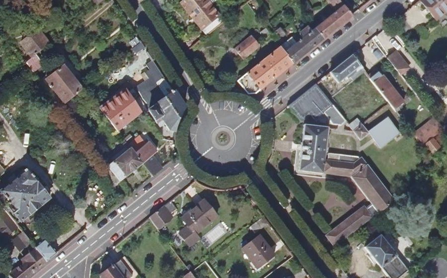 Vue aérienne du Place du Général LEclerc