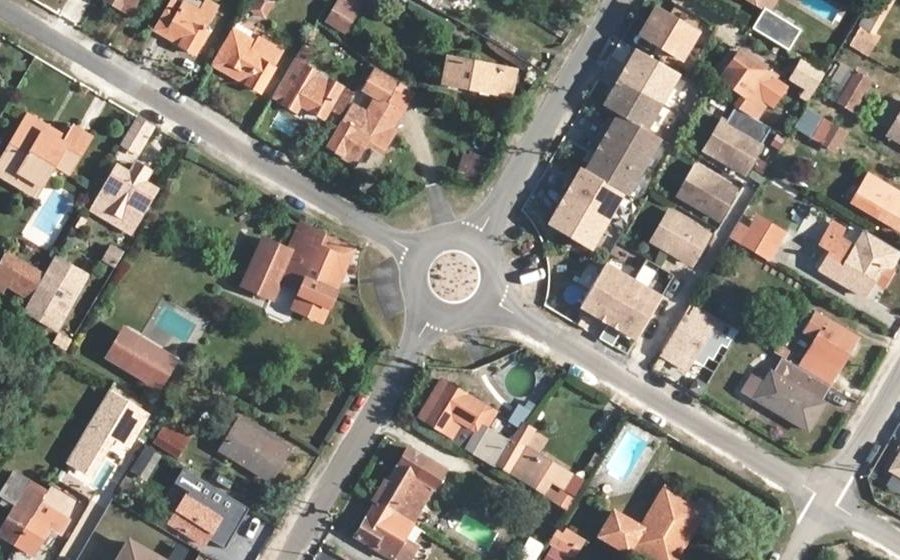 Vue aérienne du Place M. Sayo