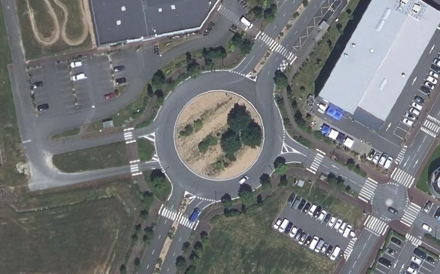 Vue aérienne du Giratoire Léo Lagrange