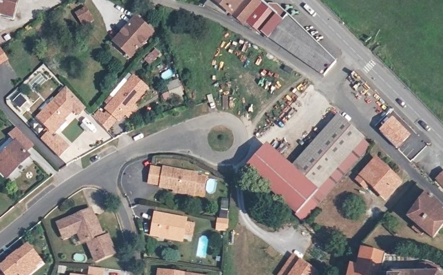 Vue aérienne du Rue d'Etxegarai