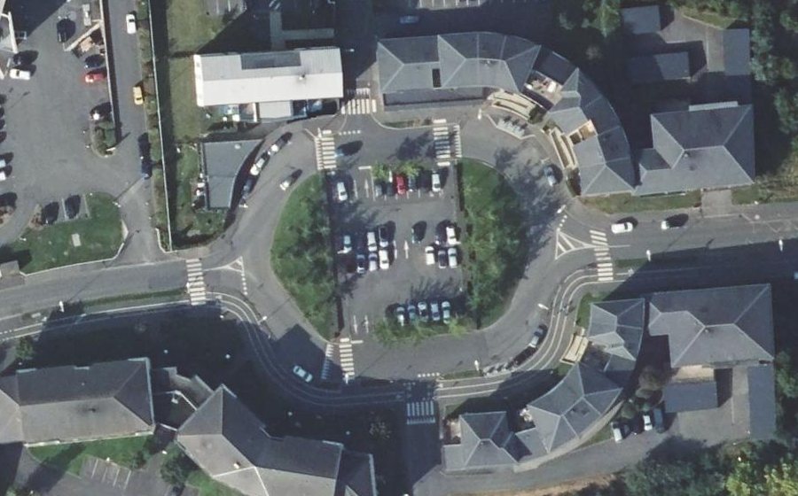 Vue aérienne du Place Mère Térésa