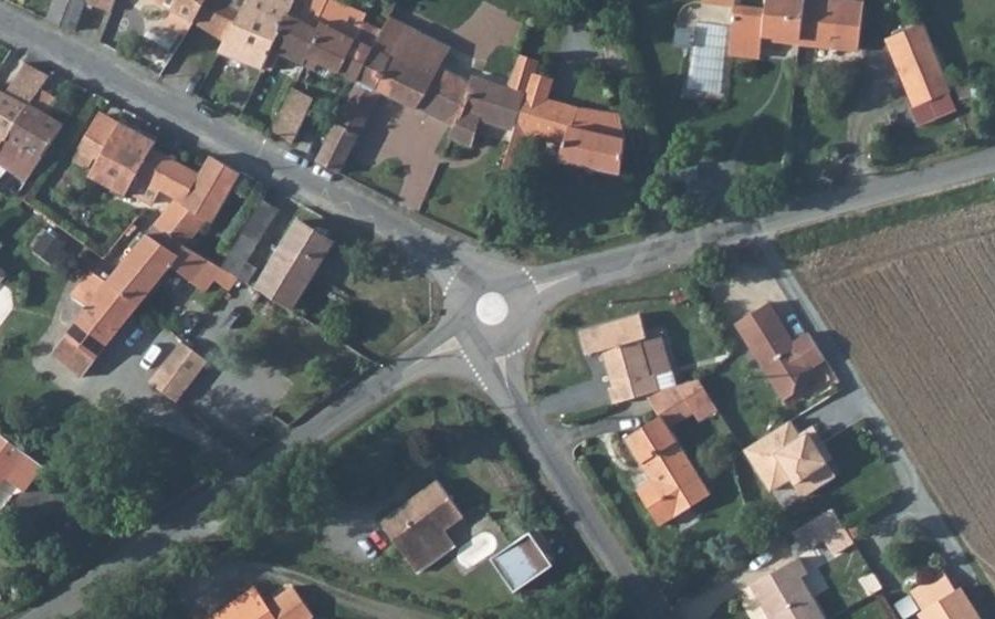 Vue aérienne du Rond-Point de la Cornillère