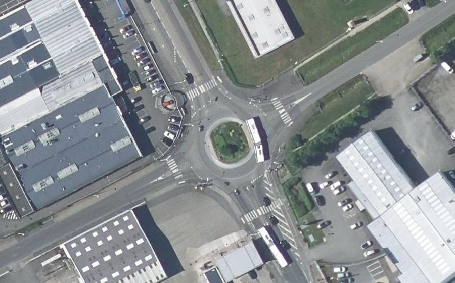 Vue aérienne du Route des Sorinières