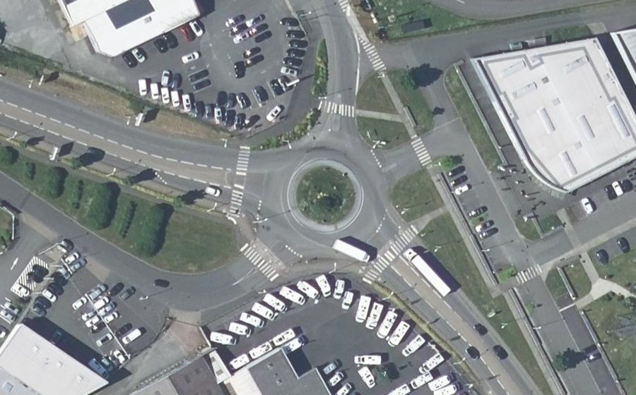 Vue aérienne du Route des Sorinières