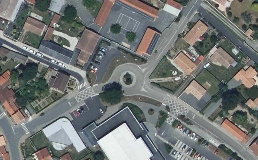 Vue aérienne du Rond-Point du Sacré-Coeur