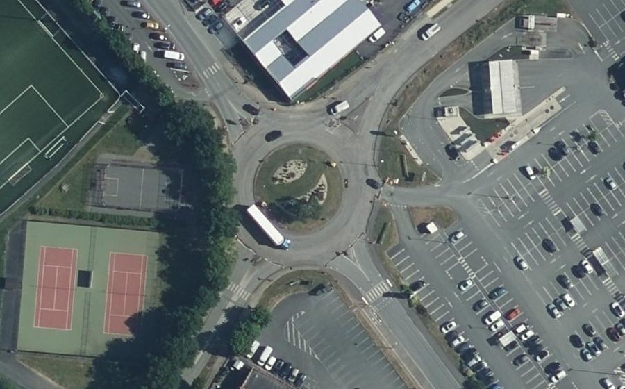 Vue aérienne du Rond-Point des Mauges