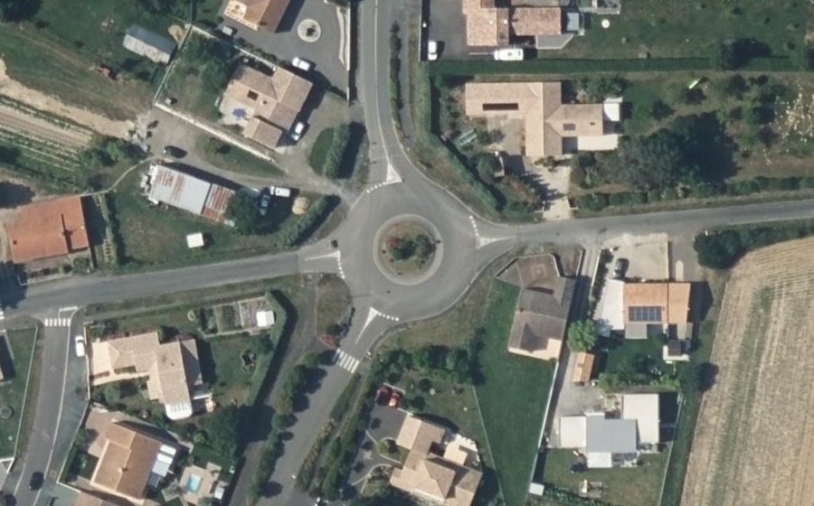 Vue aérienne du Rond-Point de la Prautière