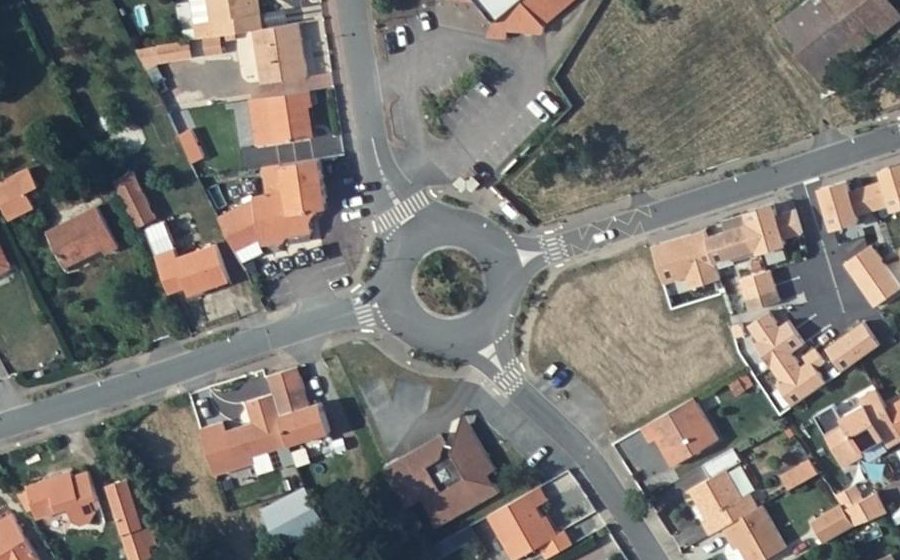 Vue aérienne du Rond-Point de Mimosas