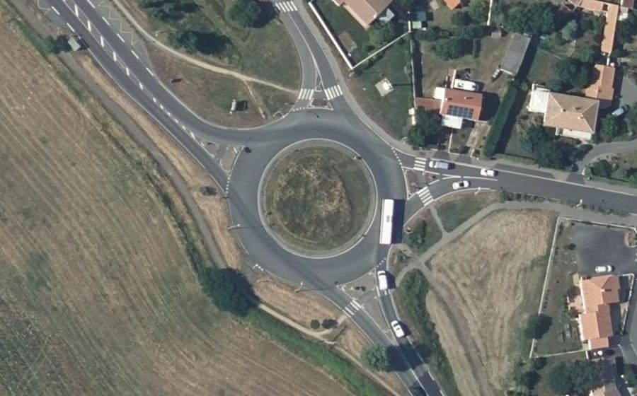 Vue aérienne du Rond-Point de L'Océan