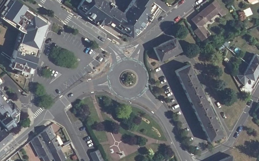 Vue aérienne du Rond-Point des Acacias