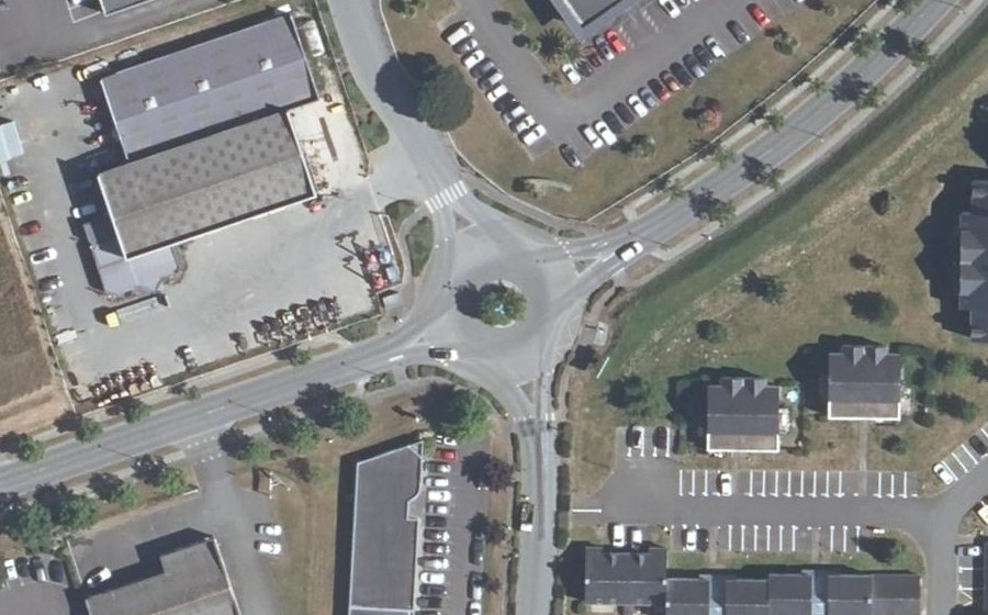 Vue aérienne du Giratoire des Moulins
