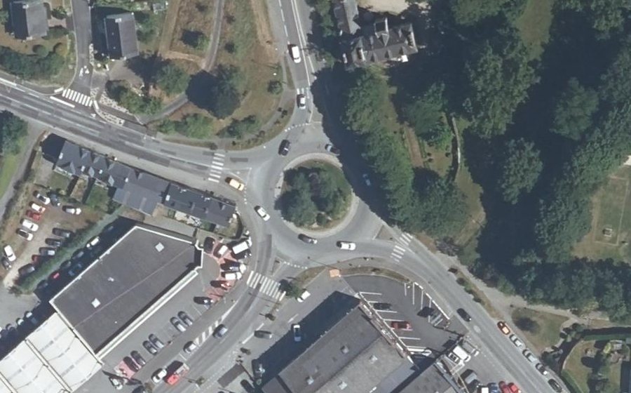 Vue aérienne du Rond-Point de Préval