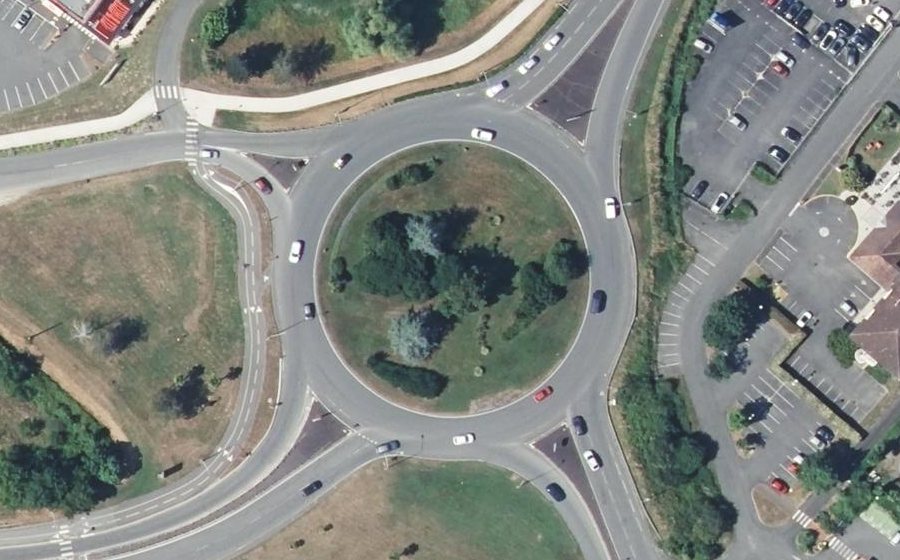 Vue aérienne du Rond-Point de l'Europe