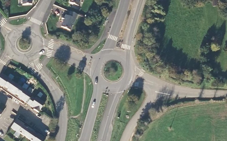 Vue aérienne du Giratoire de Kerlois