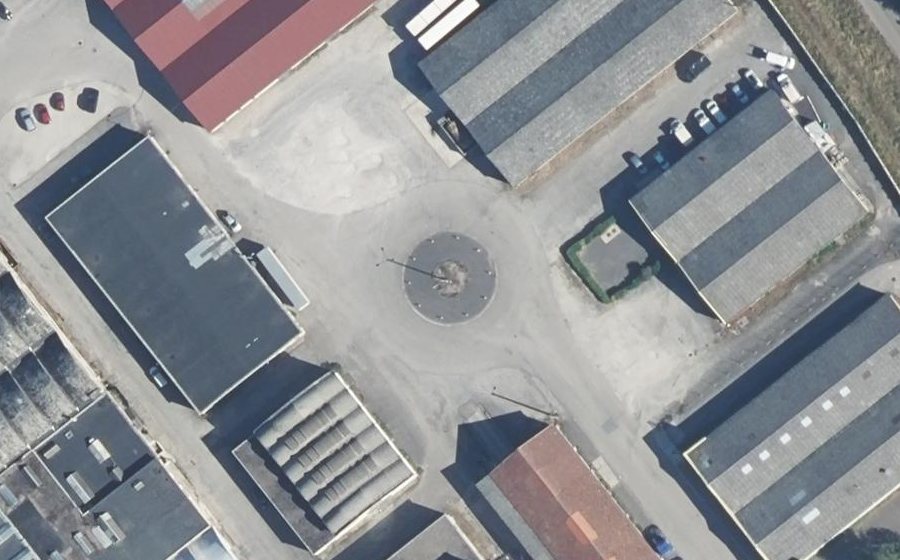 Vue aérienne du Espace Doumenc