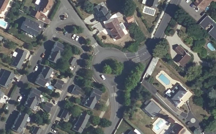 Vue aérienne du Rond-Point des Ecrivains