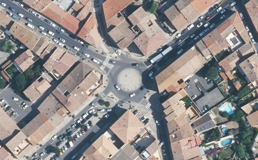 Vue aérienne du Rond-Point de la Marianne