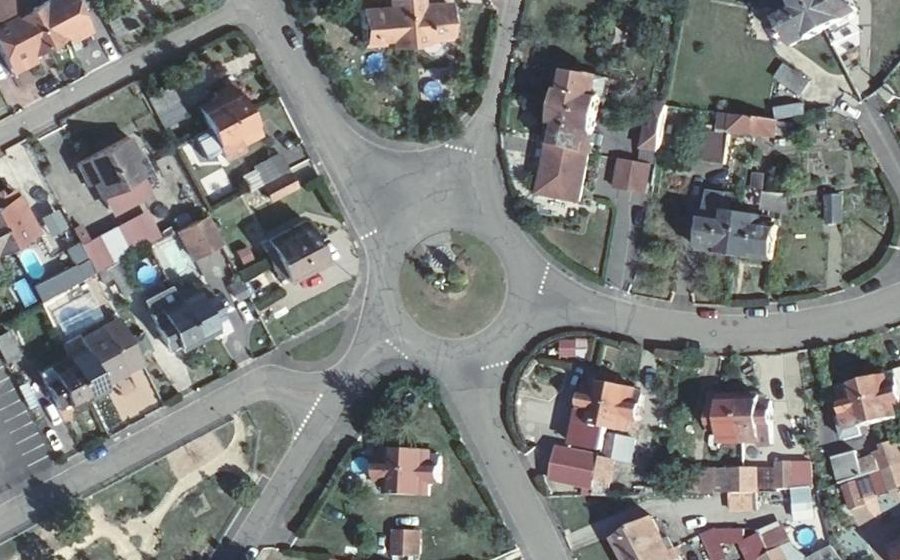 Vue aérienne du Rue des Rosiers