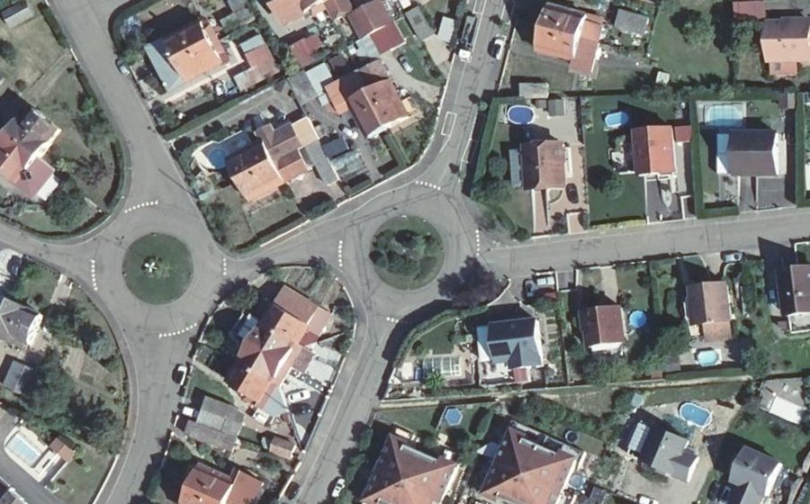 Vue aérienne du Rue du Tramway