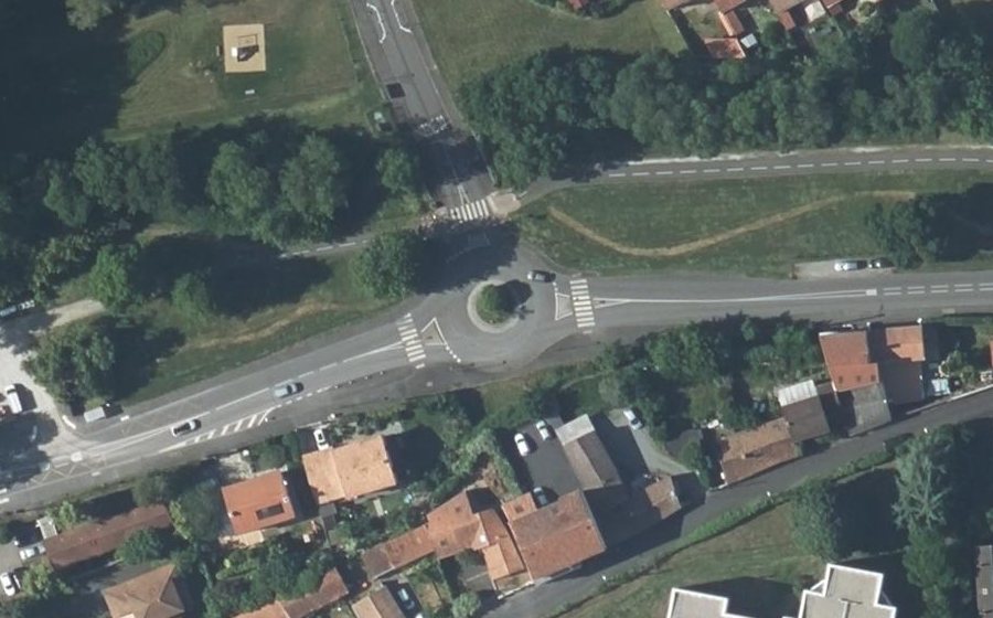 Vue aérienne du Giratoire du Tertre