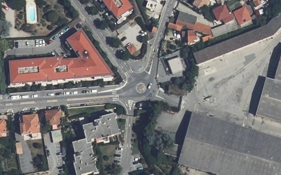 Vue aérienne du Rond-Point du Val Claret