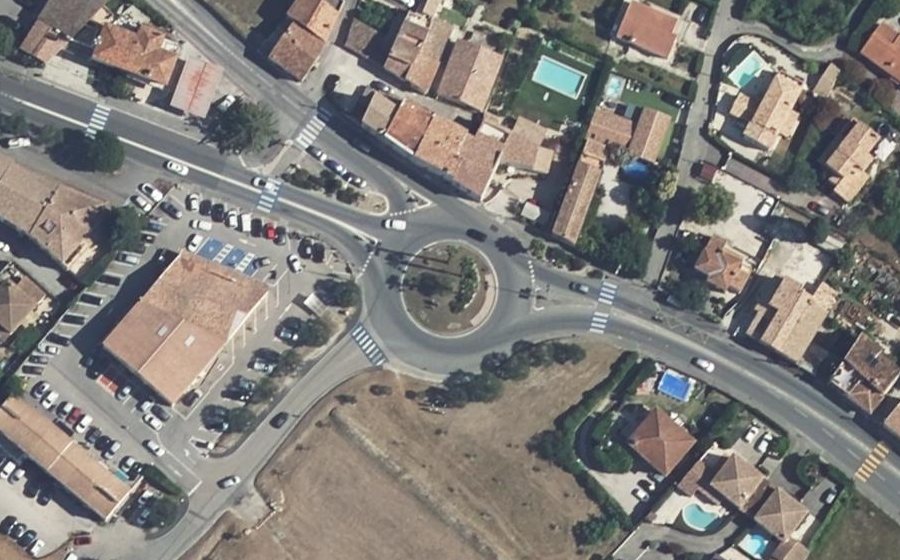 Vue aérienne du Rond-Point des Arnoux