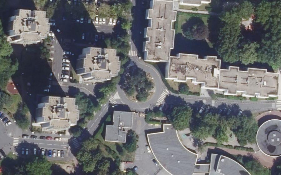 Vue aérienne du Place du Quercy