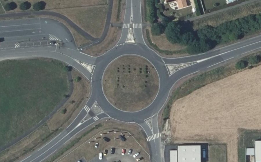 Vue aérienne du Giratoire des Forgerons