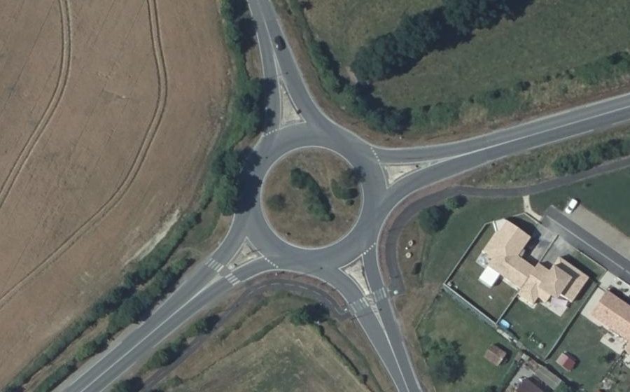 Vue aérienne du Giratoire des Meuniers