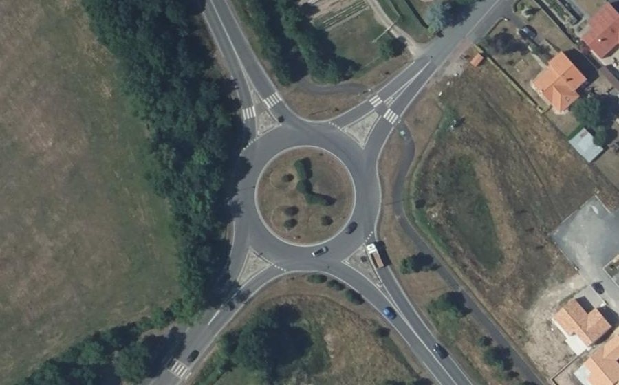 Vue aérienne du Giratoire des Potiers