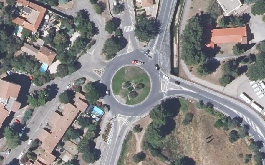 Vue aérienne du Rond-Point de l'Éole